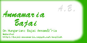 annamaria bajai business card